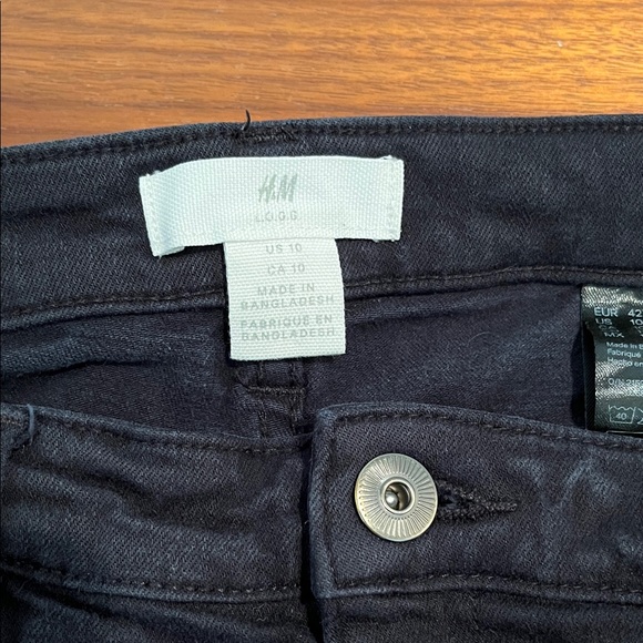 H&M Black Denim Jeans Size 10 - Picture 3 of 11